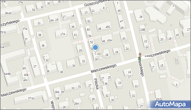 Warszawa, Pilicka, 44, mapa Warszawy