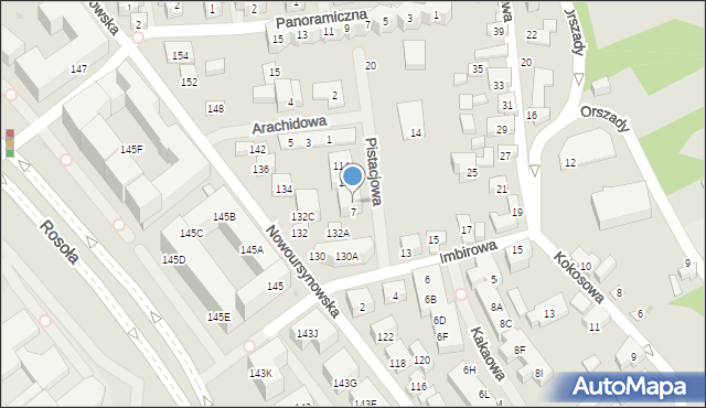 Warszawa, Pistacjowa, 9, mapa Warszawy