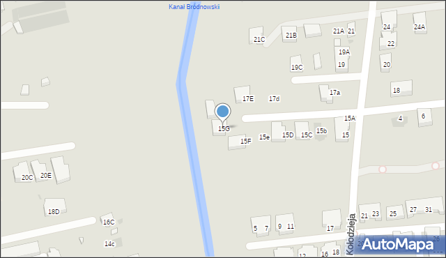 Warszawa, Piasta Kołodzieja, 15G, mapa Warszawy