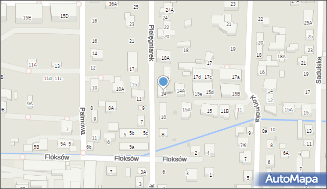 Warszawa, Pielęgniarek, 14, mapa Warszawy