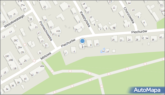 Warszawa, Piechurów, 6, mapa Warszawy