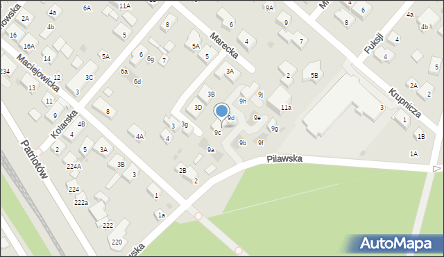 Warszawa, Pilawska, 9, mapa Warszawy