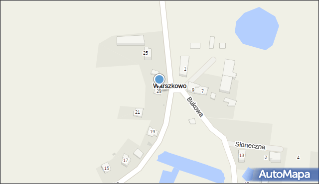 Warszkowo, Piaśnicka, 23, mapa Warszkowo