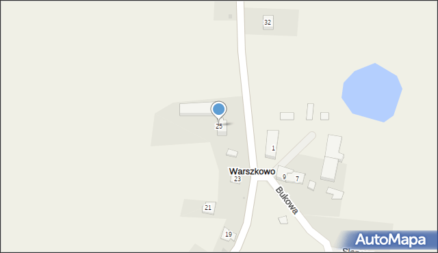 Warszkowo, Piaśnicka, 25, mapa Warszkowo