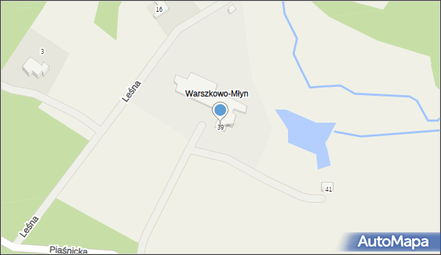 Warszkowo, Piaśnicka, 39, mapa Warszkowo