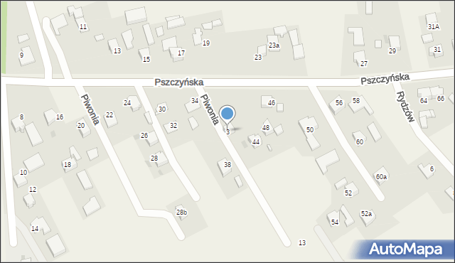 Warszowice, Piwonia E., ks., 3, mapa Warszowice