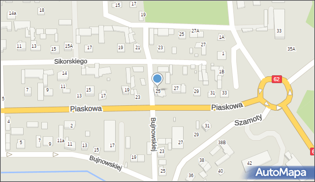 Węgrów, Piaskowa, 25, mapa Węgrów