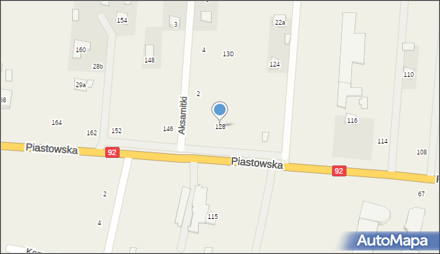 Wielgolas Brzeziński, Piastowska, 128, mapa Wielgolas Brzeziński