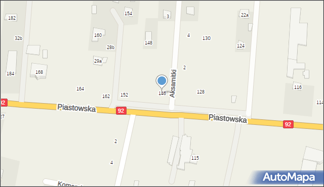 Wielgolas Brzeziński, Piastowska, 146, mapa Wielgolas Brzeziński