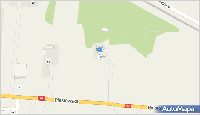 Wielgolas Brzeziński, Piastowska, 16, mapa Wielgolas Brzeziński