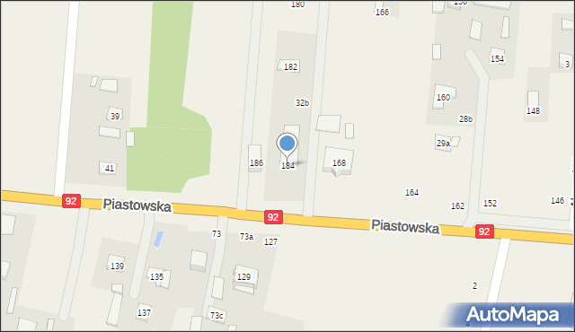 Wielgolas Brzeziński, Piastowska, 184, mapa Wielgolas Brzeziński