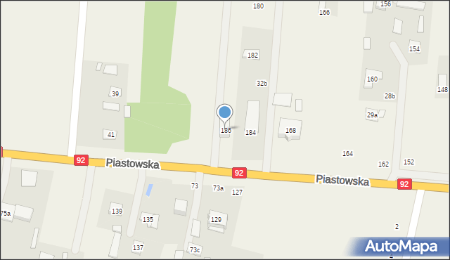 Wielgolas Brzeziński, Piastowska, 186, mapa Wielgolas Brzeziński