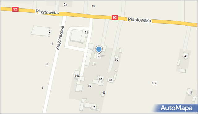 Wielgolas Duchnowski, Piastowska, 71, mapa Wielgolas Duchnowski