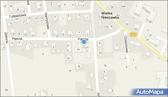 Wielka Nieszawka, Piękna, 1, mapa Wielka Nieszawka