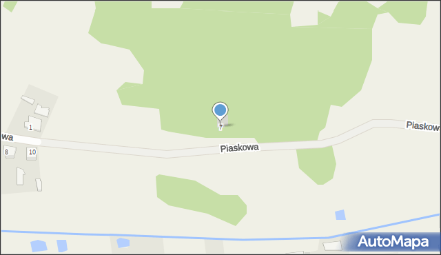Wielka Wieś, Piaskowa, 7, mapa Wielka Wieś