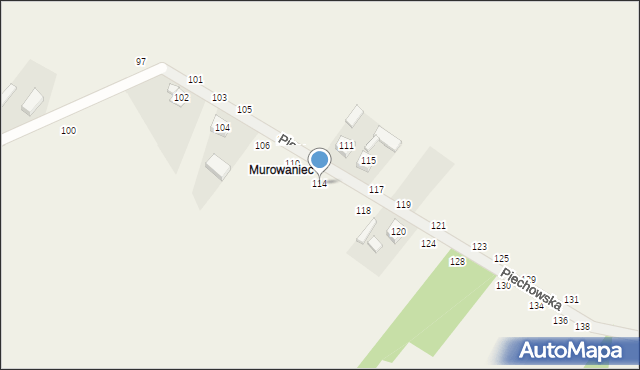 Wierzchlas, Piechowska, 114, mapa Wierzchlas