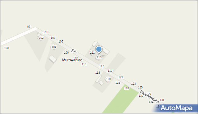 Wierzchlas, Piechowska, 115, mapa Wierzchlas