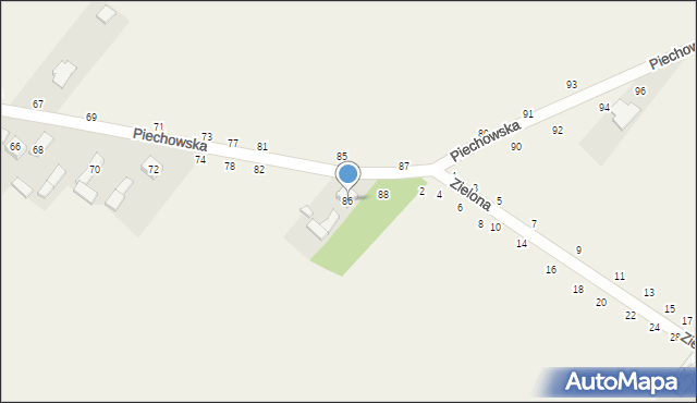 Wierzchlas, Piechowska, 86, mapa Wierzchlas