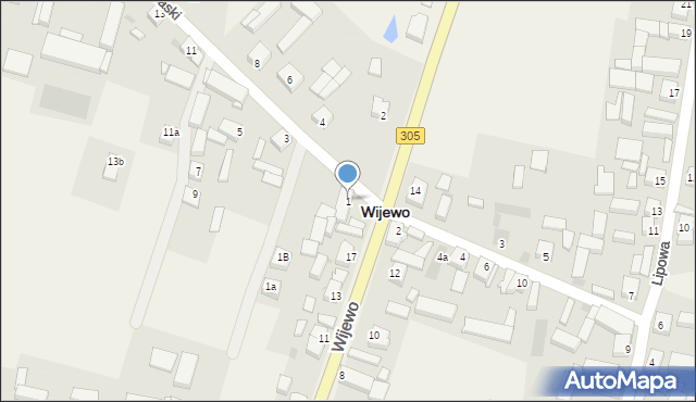 Wijewo, Piaski, 1, mapa Wijewo