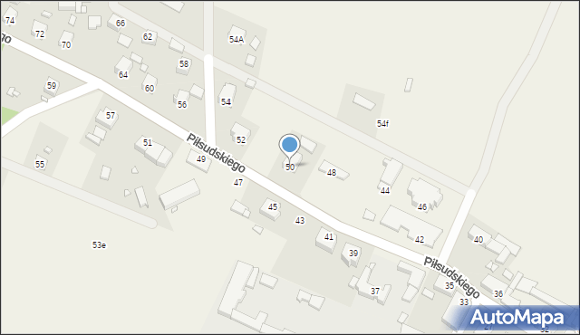 Wińsko, Piłsudskiego Józefa, marsz., 50, mapa Wińsko