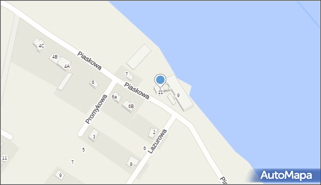 Wiślinka, Piaskowa, 11, mapa Wiślinka