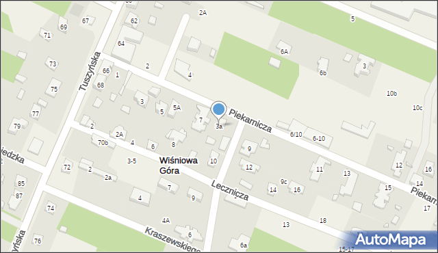 Wiśniowa Góra, Piekarnicza, 3a, mapa Wiśniowa Góra