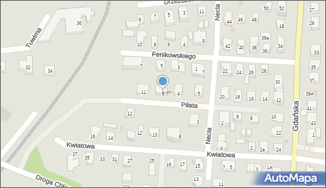 Władysławowo, Piłata Alojzego, ks., 6, mapa Władysławowo