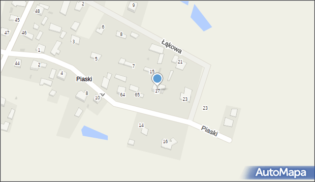 Włoszczowice, Piaski, 17, mapa Włoszczowice