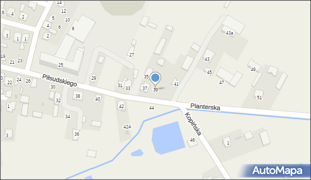Wohyń, Piłsudskiego Józefa, marsz., 39, mapa Wohyń