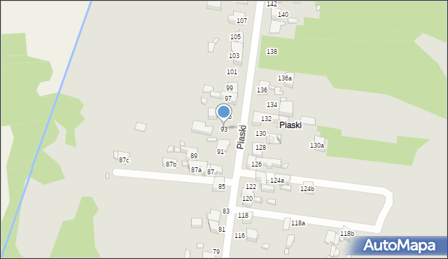 Wojkowice, Piaski, 93, mapa Wojkowice