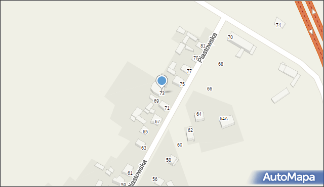 Wojkowice Kościelne, Piastowska, 73, mapa Wojkowice Kościelne