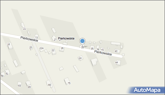 Wojkowice Kościelne, Pierkowskie, 33, mapa Wojkowice Kościelne