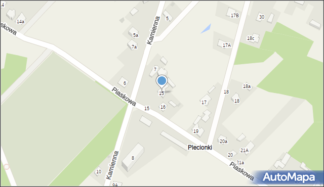 Wojtyniów, Piaskowa, 15, mapa Wojtyniów