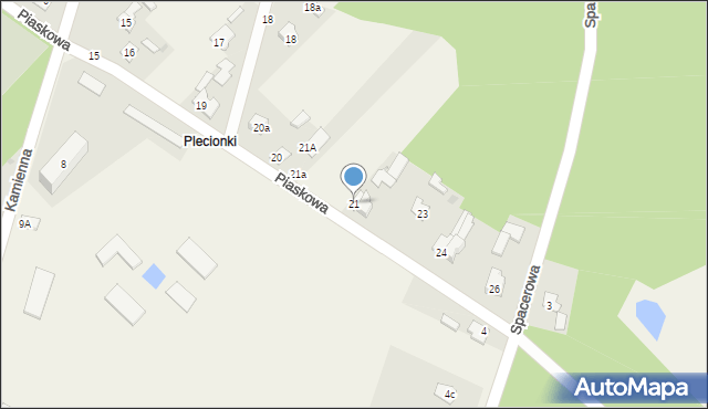 Wojtyniów, Piaskowa, 21, mapa Wojtyniów