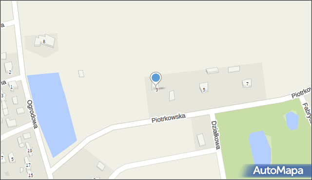 Wola Krzysztoporska, Piotrkowska, 3, mapa Wola Krzysztoporska