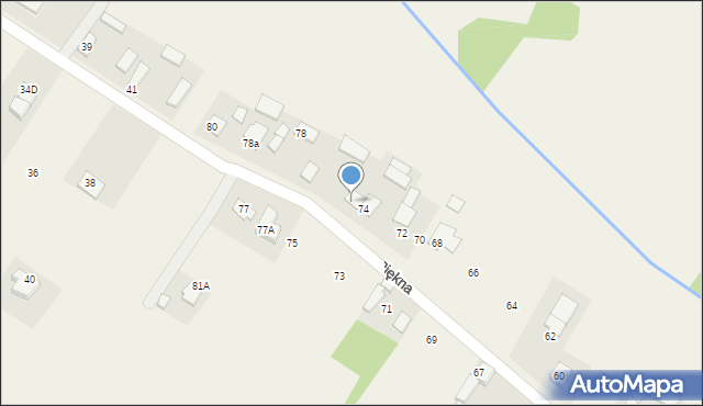 Wola Przypkowska, Piękna, 76, mapa Wola Przypkowska