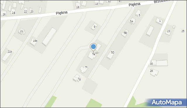 Wola Przypkowska, Piękna, 7e, mapa Wola Przypkowska