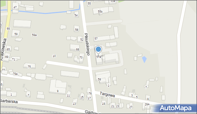 Wolbrom, Piłsudskiego Józefa, marsz., 57a, mapa Wolbrom