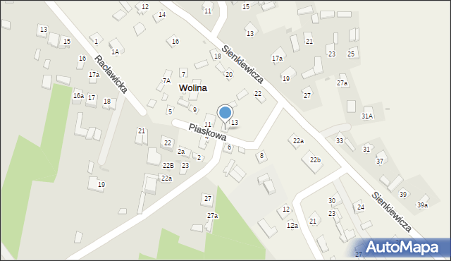 Wolina, Piaskowa, 17, mapa Wolina