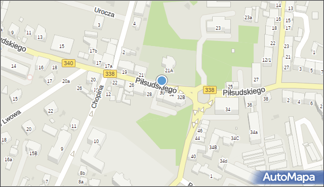 Wołów, Piłsudskiego Józefa, marsz., 30, mapa Wołów