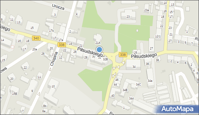 Wołów, Piłsudskiego Józefa, marsz., 32, mapa Wołów