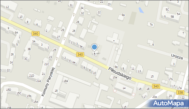 Wołów, Piłsudskiego Józefa, marsz., 5, mapa Wołów