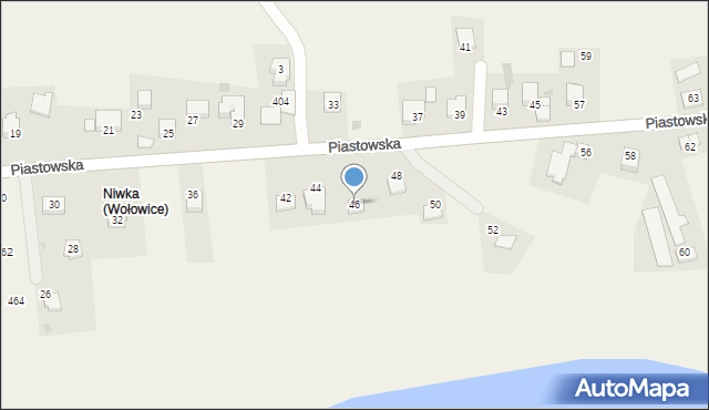 Wołowice, Piastowska, 46, mapa Wołowice