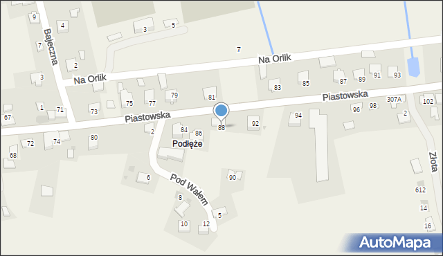 Wołowice, Piastowska, 88, mapa Wołowice