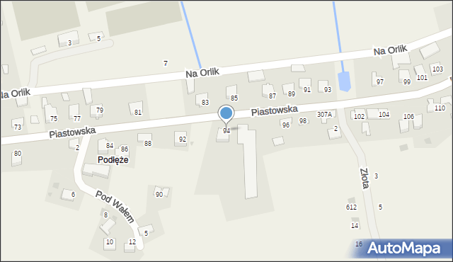 Wołowice, Piastowska, 94, mapa Wołowice