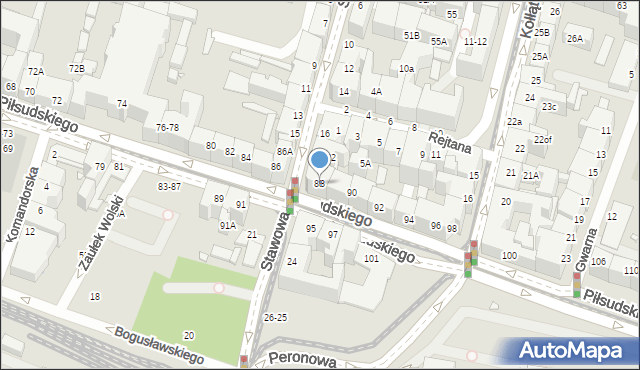 Wrocław, Piłsudskiego Józefa, marsz., 88, mapa Wrocławia