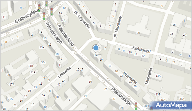 Wrocław, Piłsudskiego Józefa, marsz., 14, mapa Wrocławia