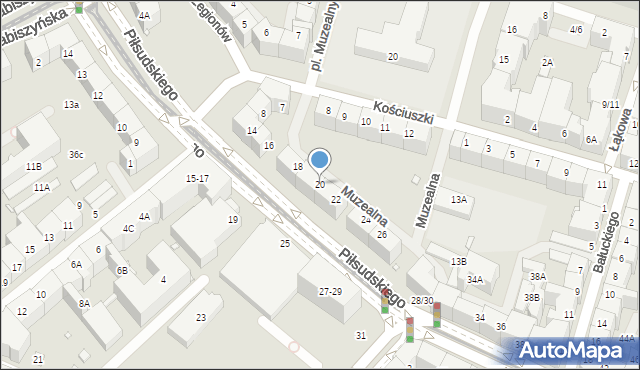 Wrocław, Piłsudskiego Józefa, marsz., 20, mapa Wrocławia