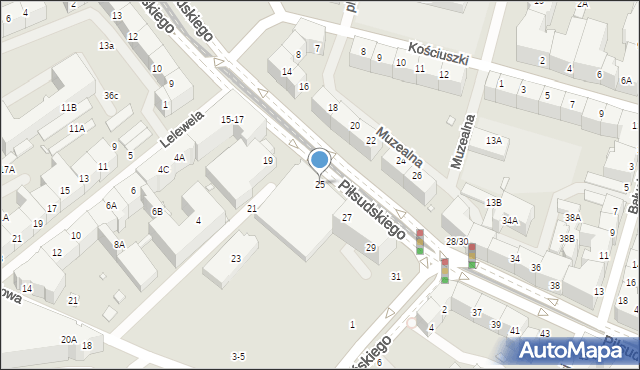 Wrocław, Piłsudskiego Józefa, marsz., 25, mapa Wrocławia