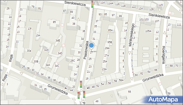 Wrocław, Piastowska, 27, mapa Wrocławia